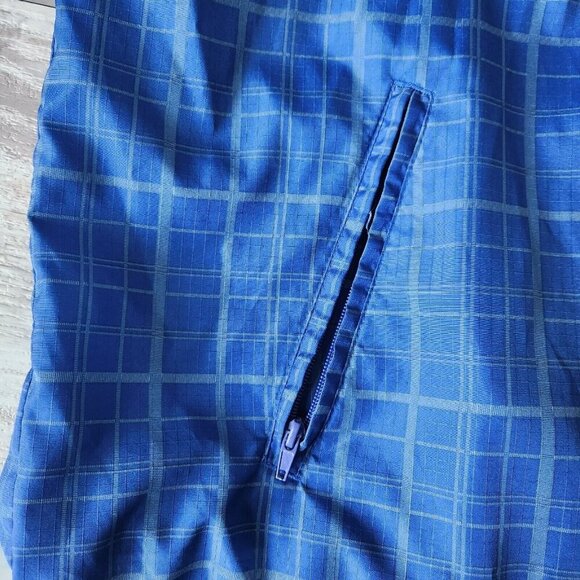 Mitchell & Ness LA Dodgers MLB Blue Plaid Windbreaker Jacket Hood Mens Size 4XL - Picture 15 of 16